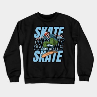 Skateboard Skull Crewneck Sweatshirt